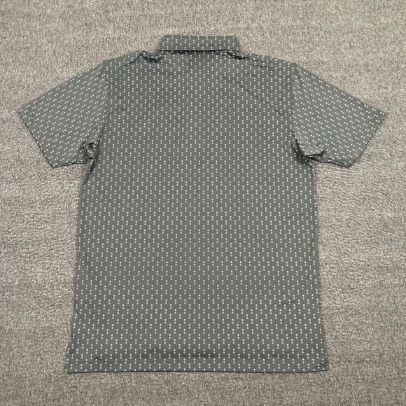 Dunning Polo Shirt Mens Medium Gray Colebrooke Jersey Performance Geometric Golf - Picture 3 of 6